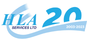 HLA Services 20 years logo