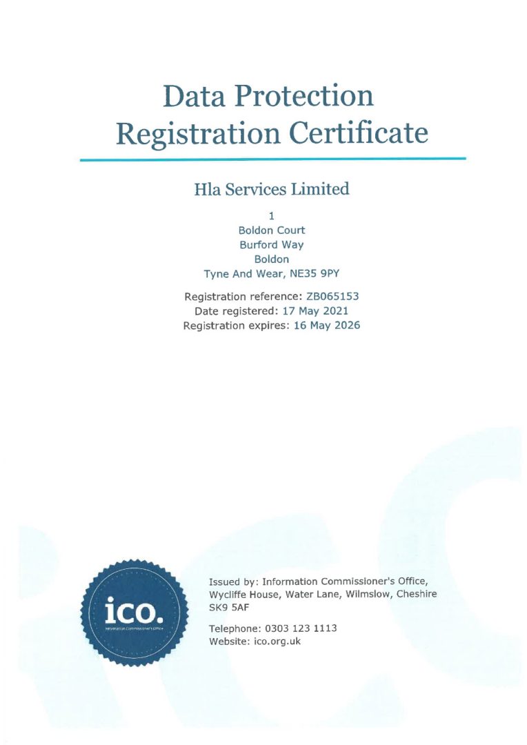 ICO Data Certificate 2025
