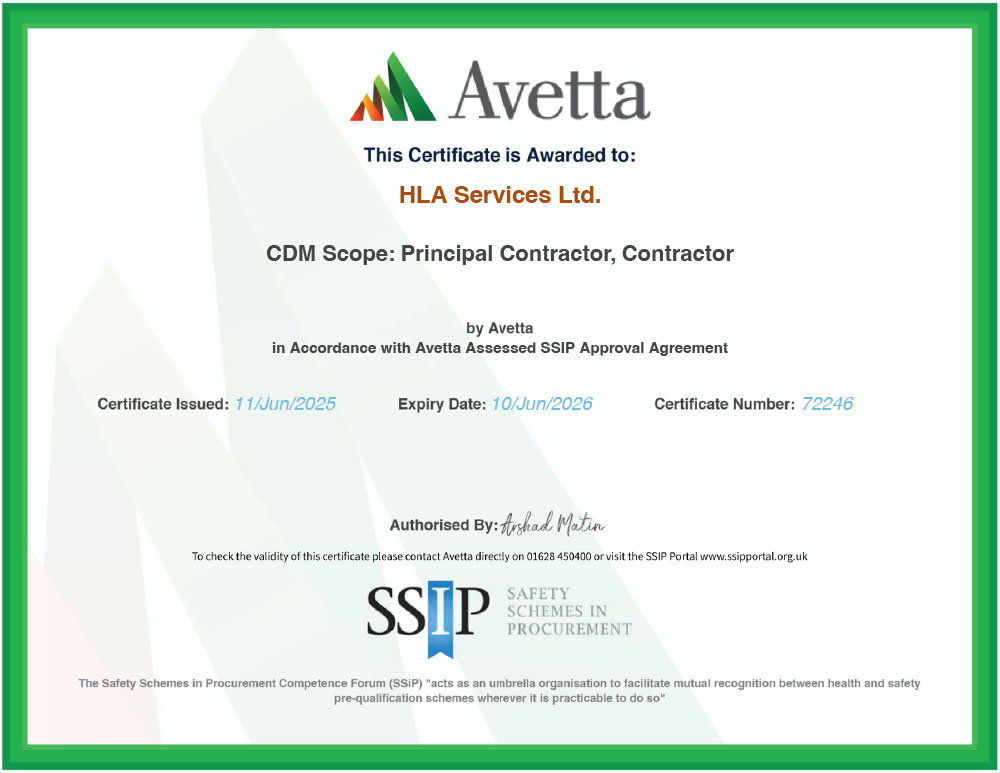 Avetta Certificate 2025-2026