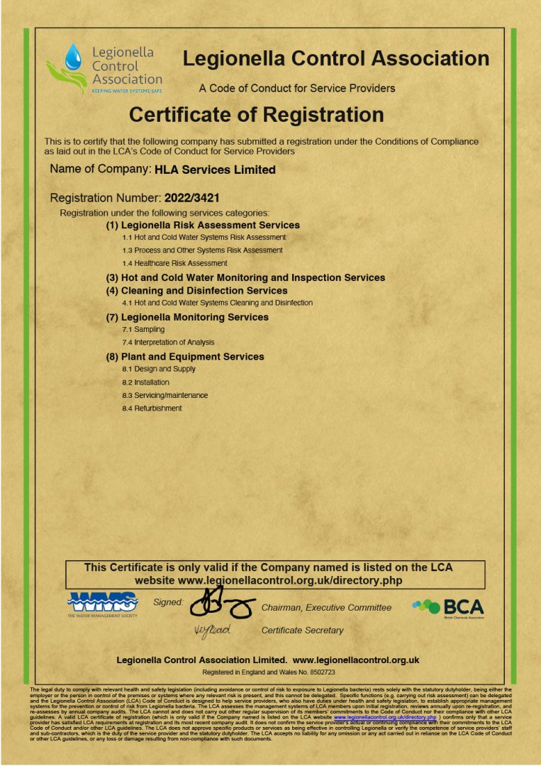 LCA Certificate